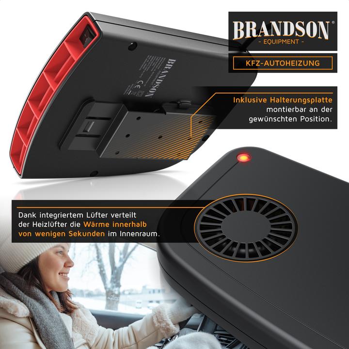 Produktbild Brandson Innenraumheizung, mobile Auto Heizung, Standheizung für PKW & LKW, Entfroster, 1200 W, Heizlüfter