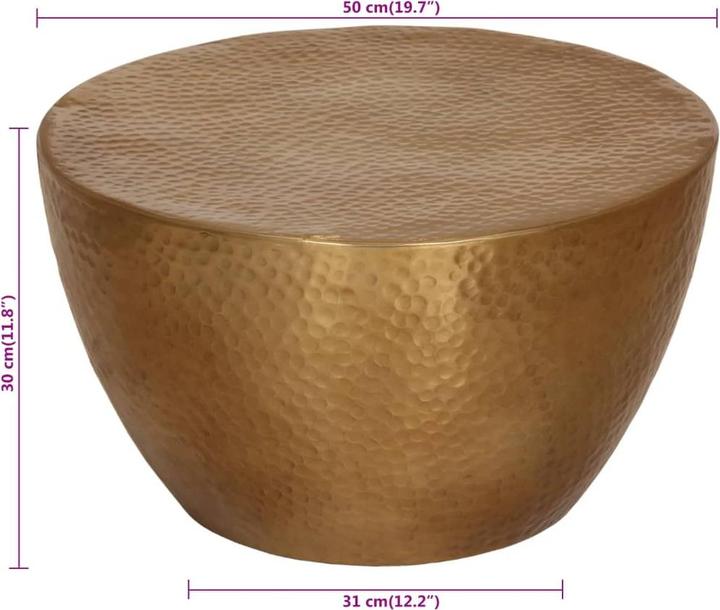 Produktbild VidaXL Couchtisch Gehämmert Ø 50 x 30 cm (50 x 30 cm)