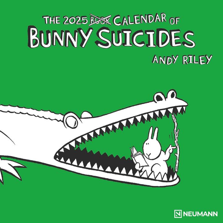 Actual product image Neumann N NEUMANNVERLAGE - Bunny Suicides 2025 Brochure Calendar, 30x30cm, Wall Calendar with funny (30 x 30 cm, No binding, German)