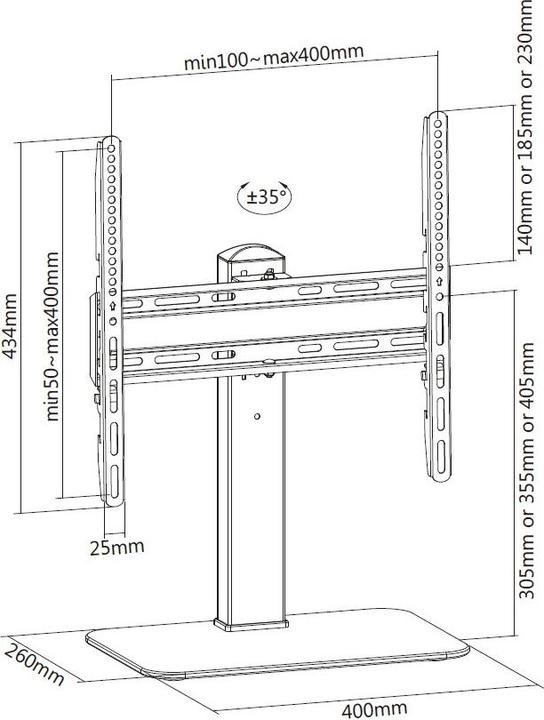 Image du produit equip Montage sur table (55", 40 kg)