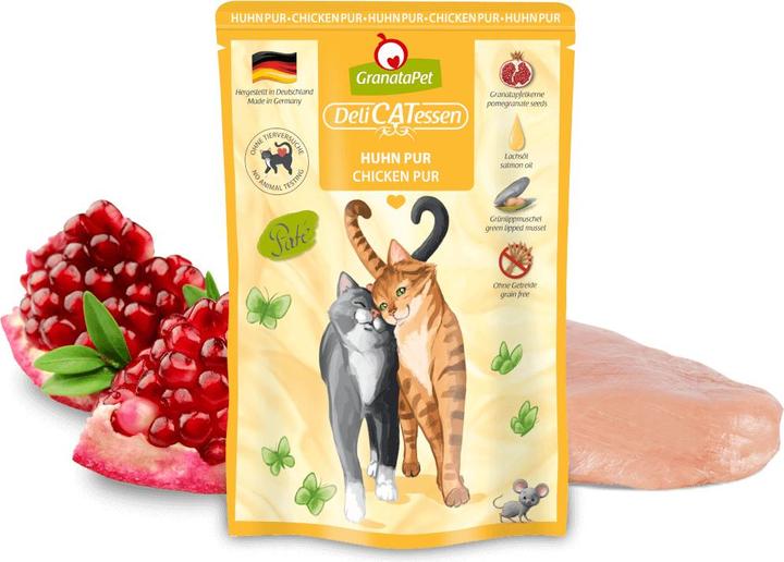 Actual product image Granatapet Delicatessen Pouch Huhn PUR 85 g (Adult, 1 pcs., 85 g)