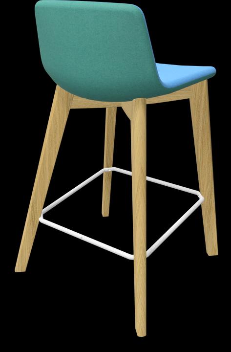 Light blue, Mint, White, Ash natural light grey stained