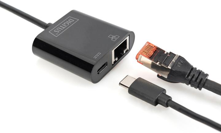 Actual product image Digitus USB Type-C™ Gigabit Ethernet adapter with Power Delivery support (USB-C, RJ45 (1x))