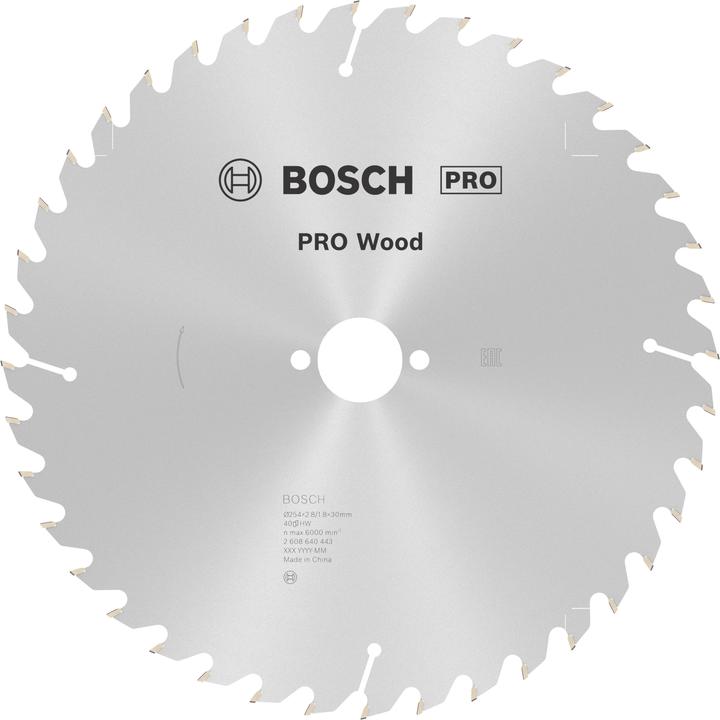 Produktbild Bosch Professional Zubehör PRO Wood Kreissägeblatt, 254 x 2,8 x 30 mm