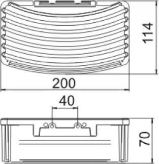 Actual product image Keuco Wire soap holder rectangular 20x11.4x7cm, deep version, chrome-plated
