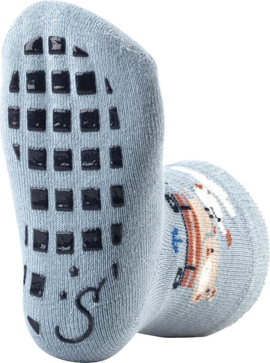 Actual product image Sterntaler Anti-slip tractor socks set of 2 blue size 18 (pack of 2, 18)