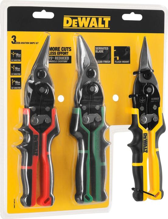 Produktbild DeWalt Blechschere ERGO 3er Pack (33 cm)