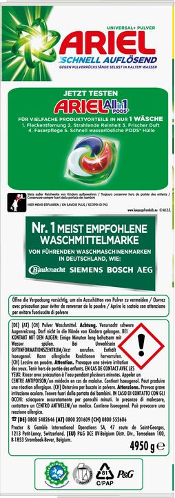 Energy Label Ariel Waschpulver 90 Waschladungen Universal+ (90 Washing cycles, Powder)