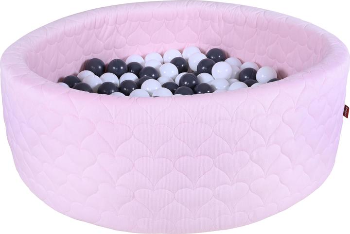 Actual product image Knorrtoys Ball pool soft - "Cosy heart rose" - 300 balls grey/cream