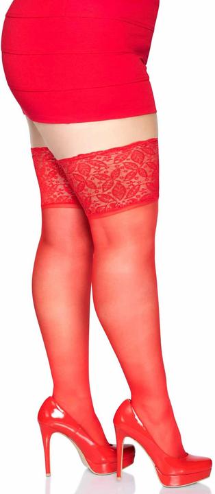 Produktbild Leg Avenue Strümpfe mit breitem Spitzenabschluss (XXL)