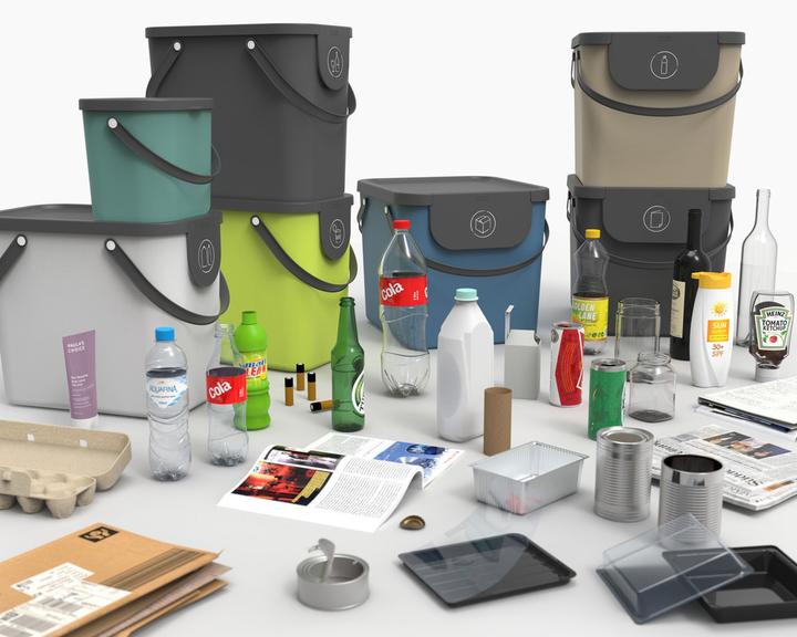 Immagine prodotto Rotho Set di 3 sistemi di riciclaggio (120 l)