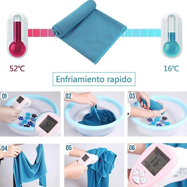 Produktbild Swissdetector Schnelltrocknendes Sporthandtuch - Silikon-Aufbewahrungsbox - Violett (90 x 30 cm)