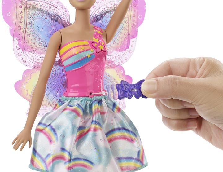 Image du produit Barbie Dreamtopia Royaume Arc-en-ciel Poupée magique fée des ailes (blonde)
