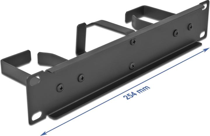 Actual product image Delock 10? Cable management patch panel with 3 metal brackets (2 x horizontal, 1 x vertical) 1 U black