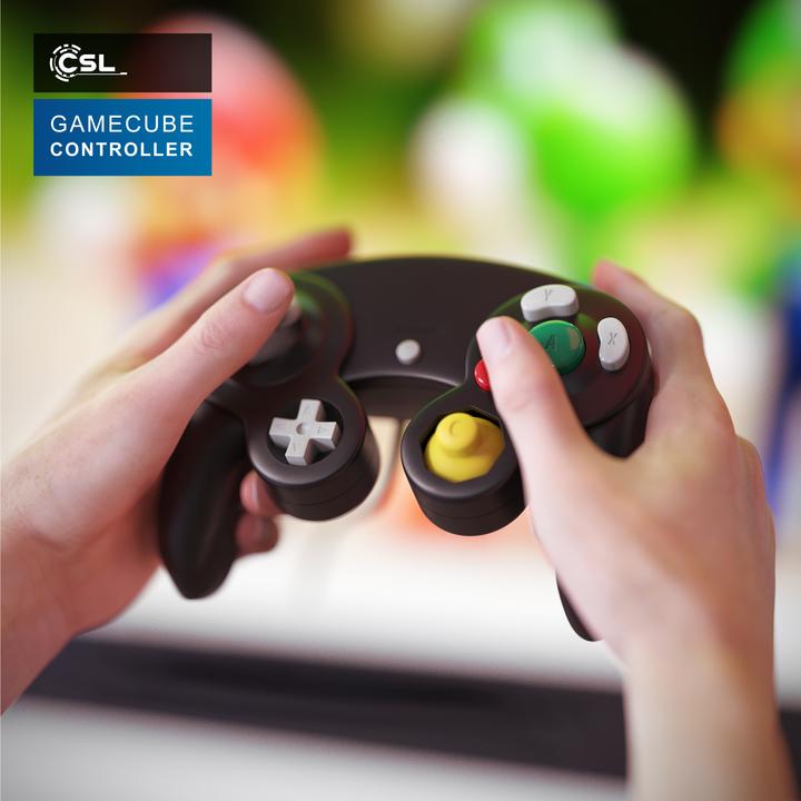 Actual product image CSL 2x Nintendo controller, gamepad for Nintendo GameCube / Wii vibration effects / ergonomic