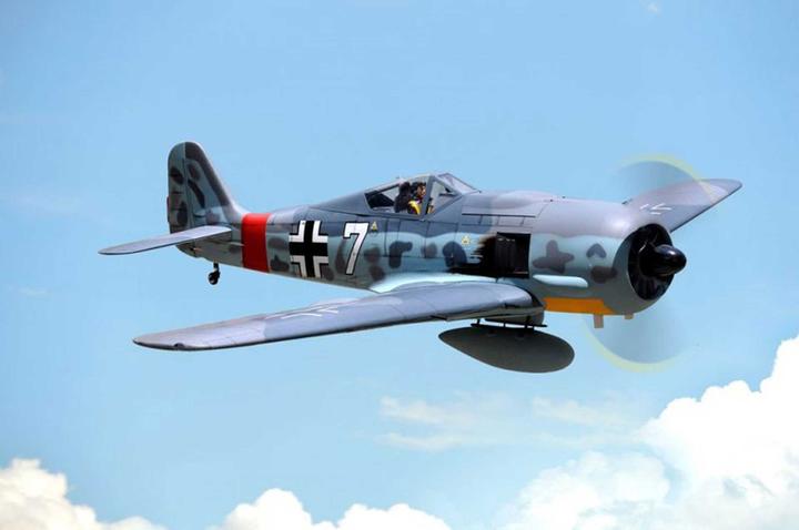 Productafbeelding Black Horse Focke Wulf Fw-190a Arf 2,6m Warbird Met Pneumatisch Intrekbaar Landingsgestel (Zweefvliegtuig)