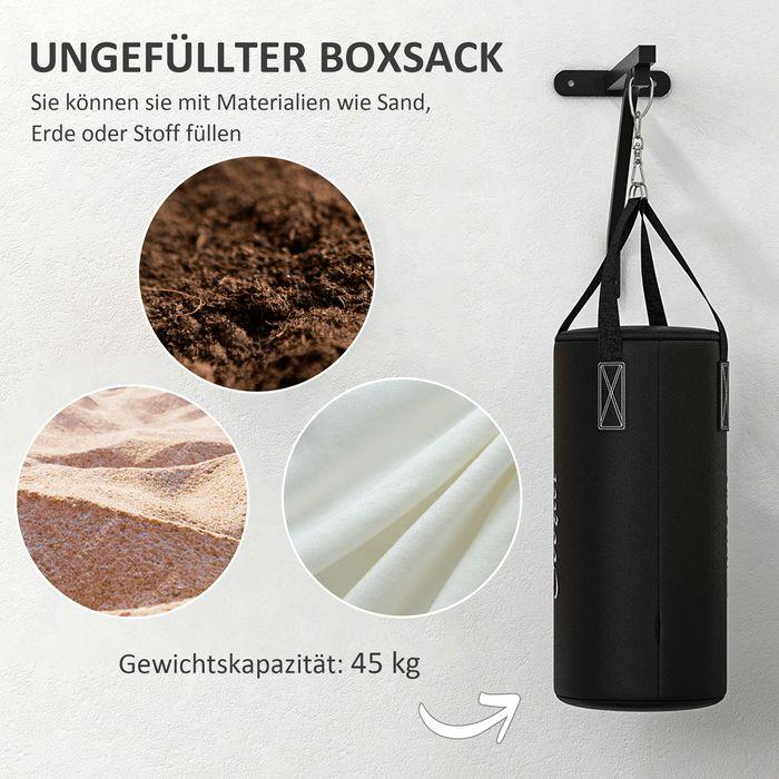 Immagine prodotto Swisshandel24 Boxsack Wandhalterung Boxsack Ständer mit Handschuhen, Stahl, Schwarz
