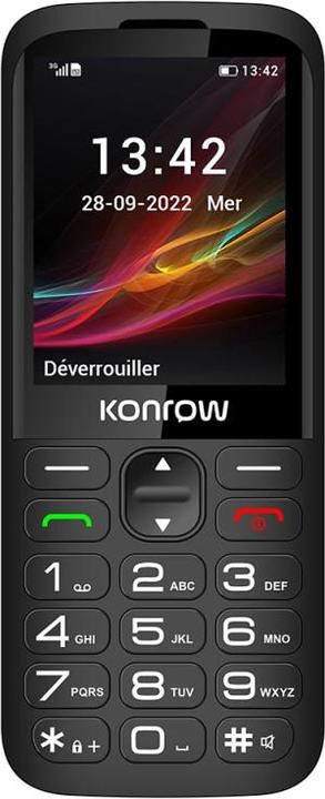 Produktbild Konrow Senior 280 (2.8" Display - Dual Sim - Mit Ladestation) Schwarz (2.80", 2G)