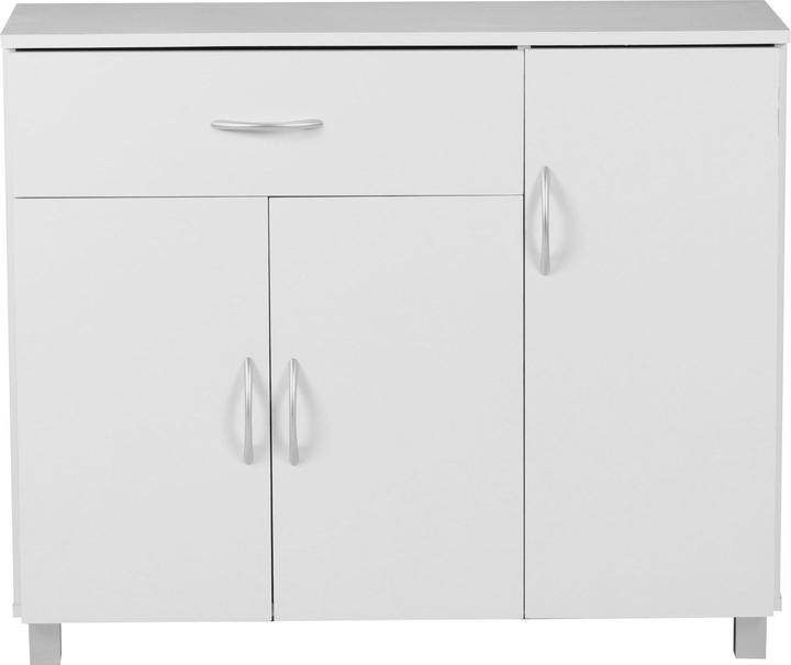 Produktbild FineBuy Sideboard Holz furniert Weiss (30 x 75 cm)