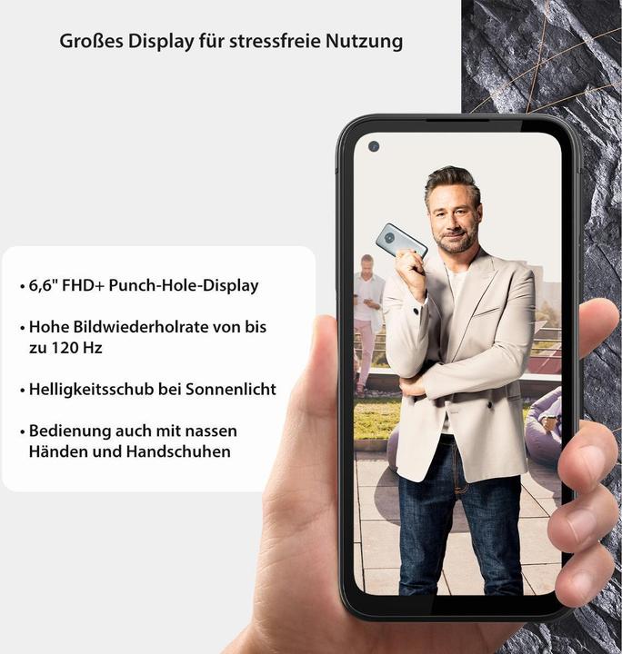 Produktbild Gigaset GX6 Outdoor (128 GB, Titanium Grey, 6.60", Dual SIM, 50 Mpx, 5G)