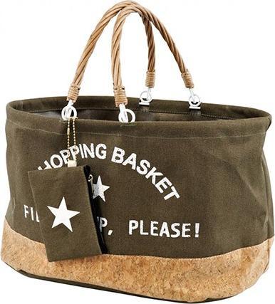 Actual product image Bekos Cotton and cork shopping basket FILL ME UP!