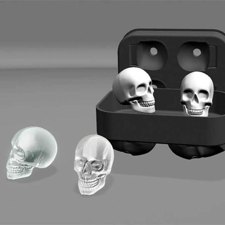Actual product image König Design Silicone ice cube mould skull skull ice cubes ice for whiskey wine bar party
