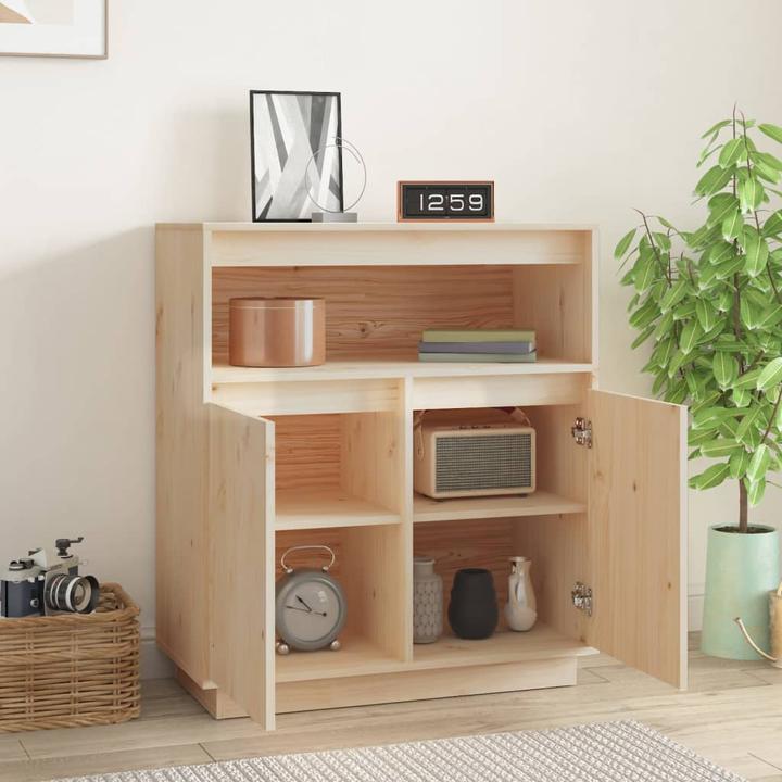 Immagine prodotto VidaXL Sideboard 70x34x80cm Massivholz Kiefer Kommode Beistellschrank Anrichte (70 x 34 x 80 cm)