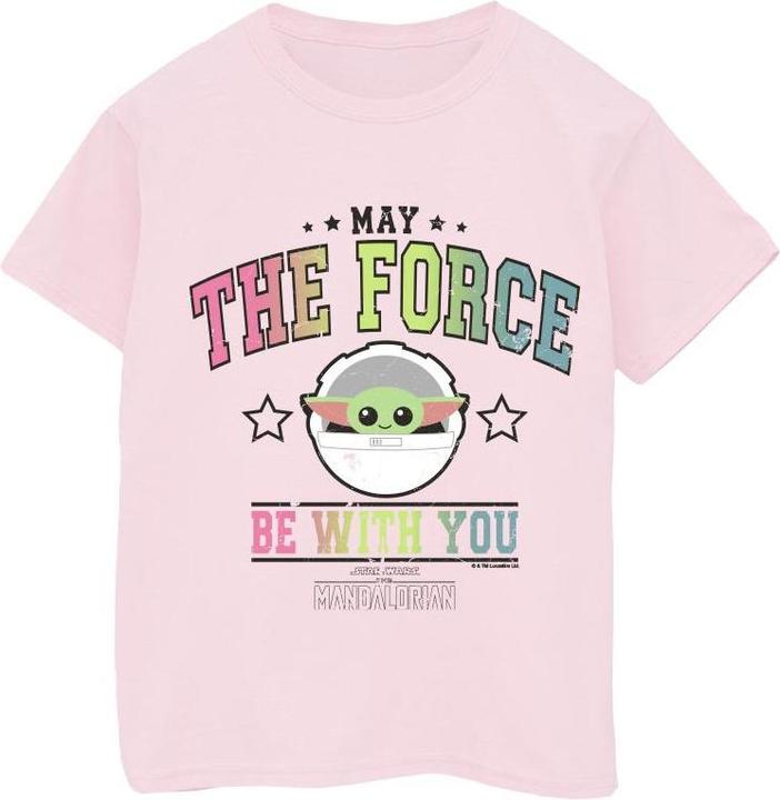 Image du produit Star Wars - T-shirt THE MANDALORIAN THE FORCE COLLEGIATE - Fille (128)