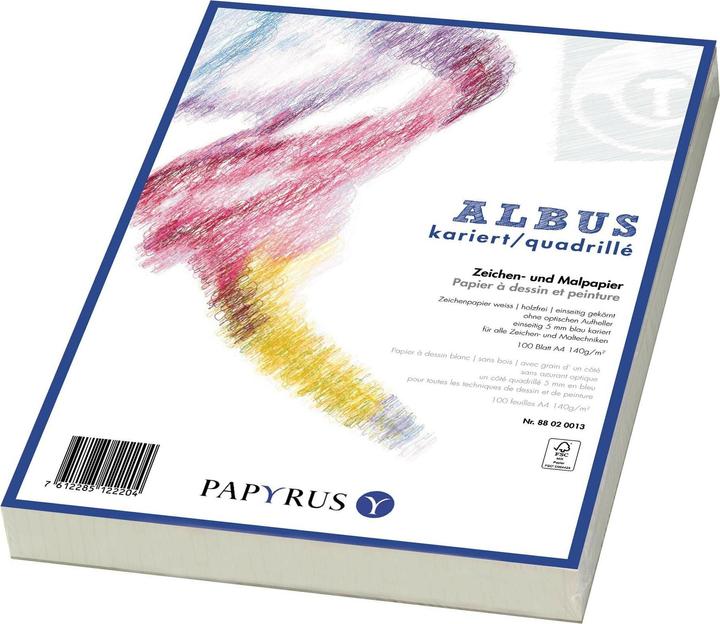 Produktbild Papyrus ALBUS - Zeichen- und Malpapiere (A4, Kariert)