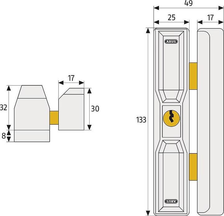 Actual product image Abus DF88 W AL0125