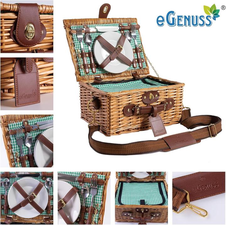 Actual product image EGenuss Picknickkorb mit abnehmbarem Schultergurt