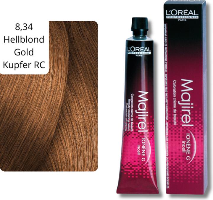 Actual product image L'Oréal Professionnel Majirel (8.34 light blonde gold copper)