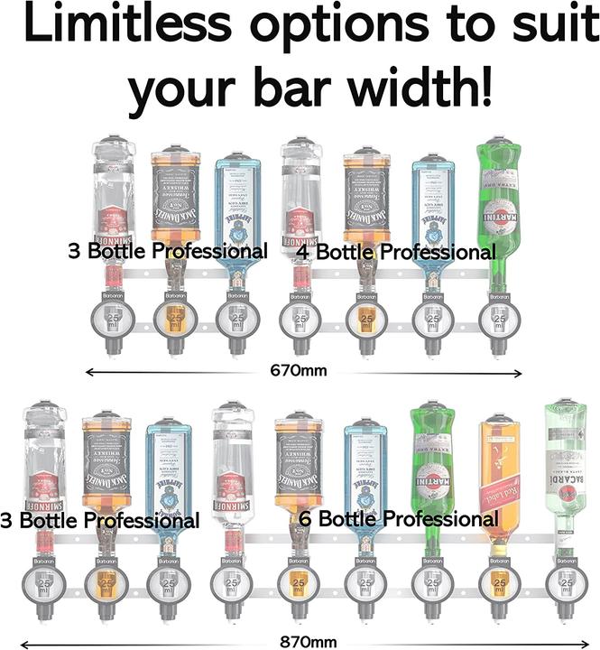 Actual product image Barbarian 4 Bottle Professional Bottle Optics for Spirits