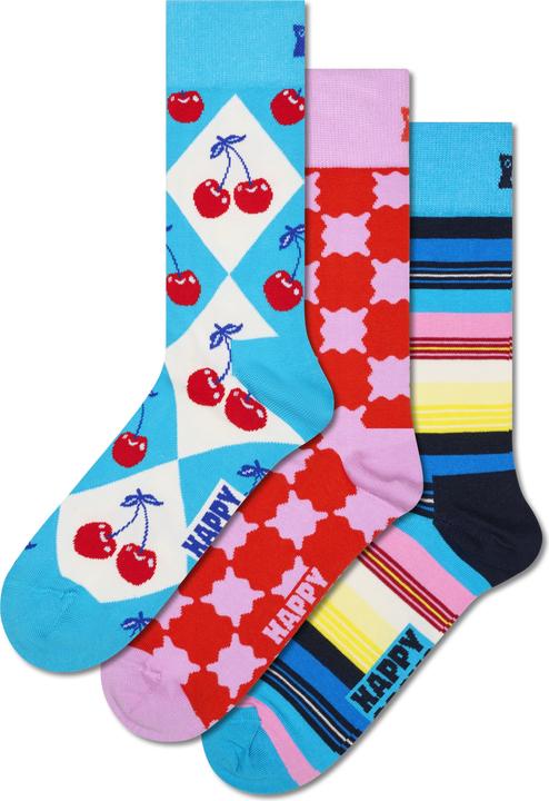 Happy Socks Strümpfe CHECKS AND STRIPES Socken 3er Pack (3er Pack, 41 - 46)