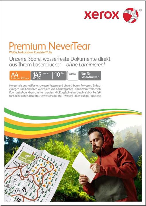 Actual product image Xerox Copy Film Premium NeverTear DIN A4 145µm Polyester white 10 films/pack. (10 x, A4)