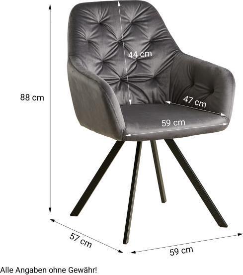 Produktbild Homestyle4u Polsterstuhl Samt Modern