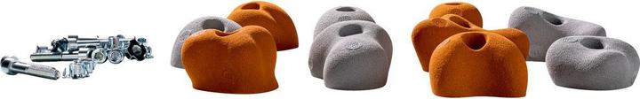 Immagine prodotto Kletterbude Soste per arrampicata per bambini set completo StarterKids germogli, made in Germany (Arancione-grigio)