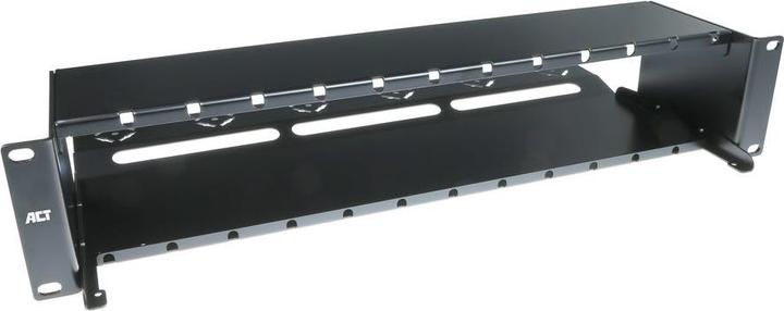 Actual product image Fiber panel High Density 2U for 12 MTP"-MPO cassettes / keystone adapterplates