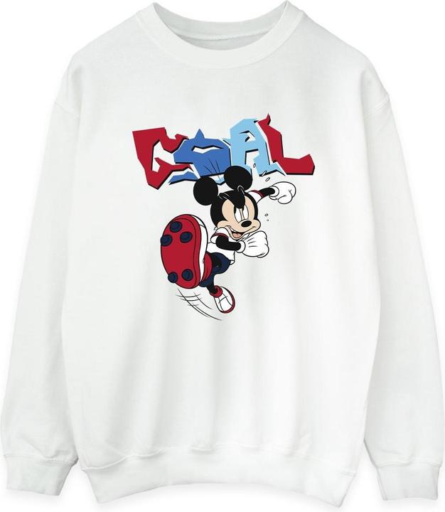 Actual product image Disney Womens/Ladies Mickey Mouse Goal Striker Pose Sweatshirt (L)