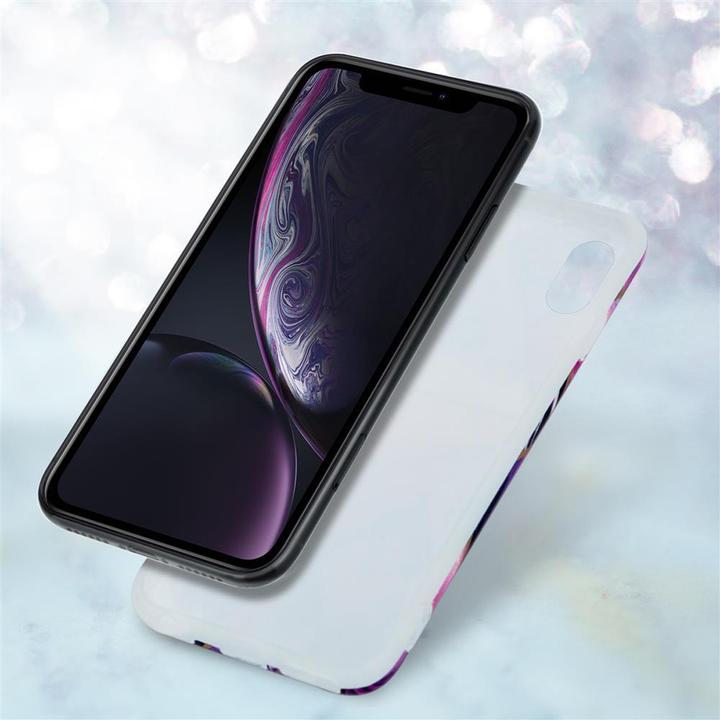 Actual product image Cadorabo IMD TPU Colorful Marble Cover (Apple iPhone XR)