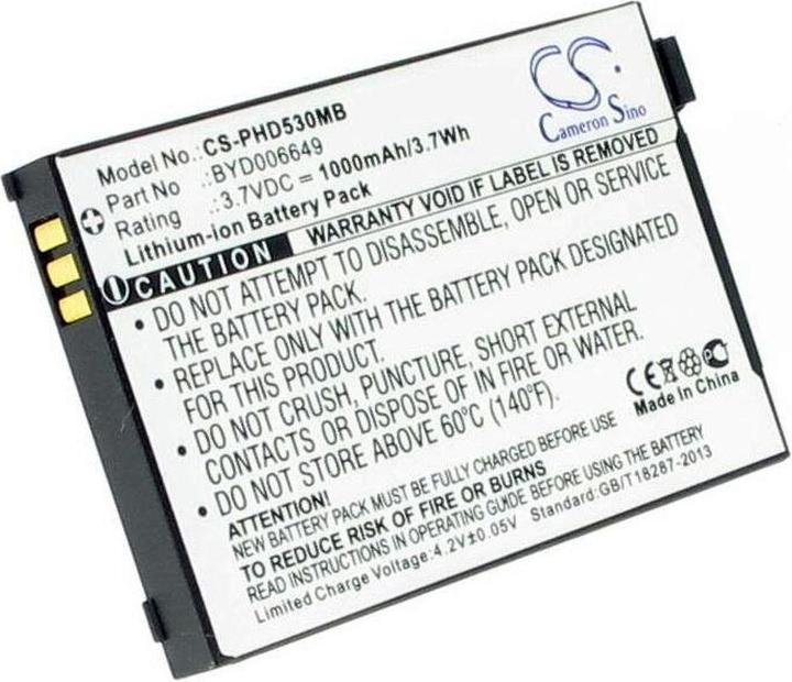 Image du produit NoName Batterie pour Philips BYD006649, Avent SCD530 etc. 1000mAh, 3.7V (1 pcs, Spécifique à l'appareil)