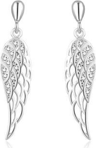 Beneto Beautiful silver earrings Angel wings AGUP2360L