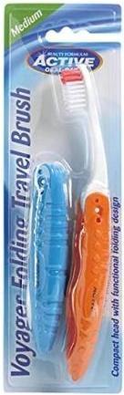 Produktbild Beauty Formulas Active Oral Care - Voyager Folding Travel Brush Travel Toothbrush Medium 2Pcs. (2 x)