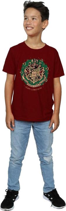Actual product image Boys Wreath Cotton Christmas T-Shirt (140, 146)