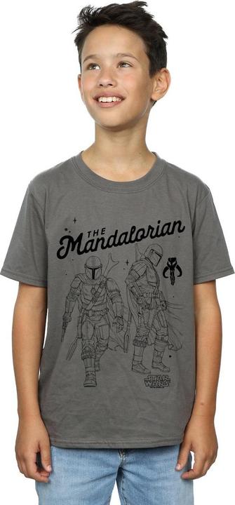 Actual product image Star Wars Boys The Mandalorian Hunter Profile T-Shirt (152, 158)