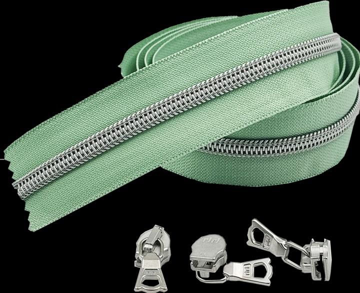 white-green, Matt silver