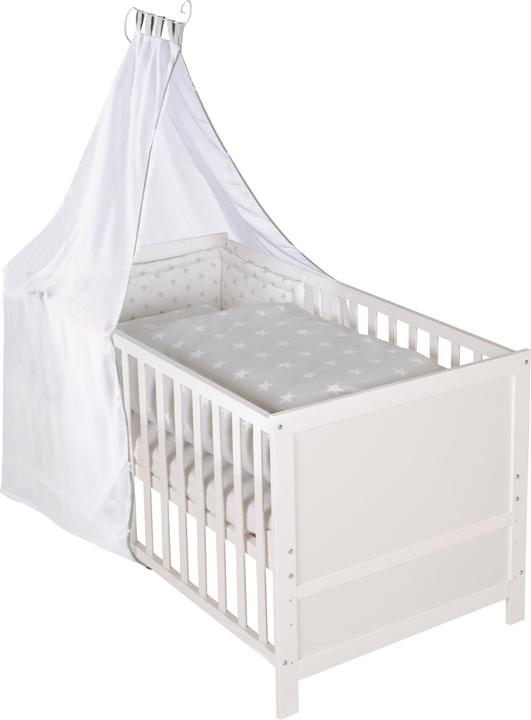 Actual product image Roba Cot set, 70x140 cm stars grey (70 x 140 cm)