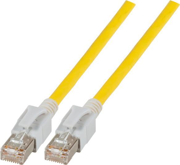 Actual product image EFB Elektronik Manufacturer: RJ45 patch cable S/FTP, Cat.6A, VC LED, 2m, yellow The shielded Cat.6A (S/FTP, CAT6a, 2 m)