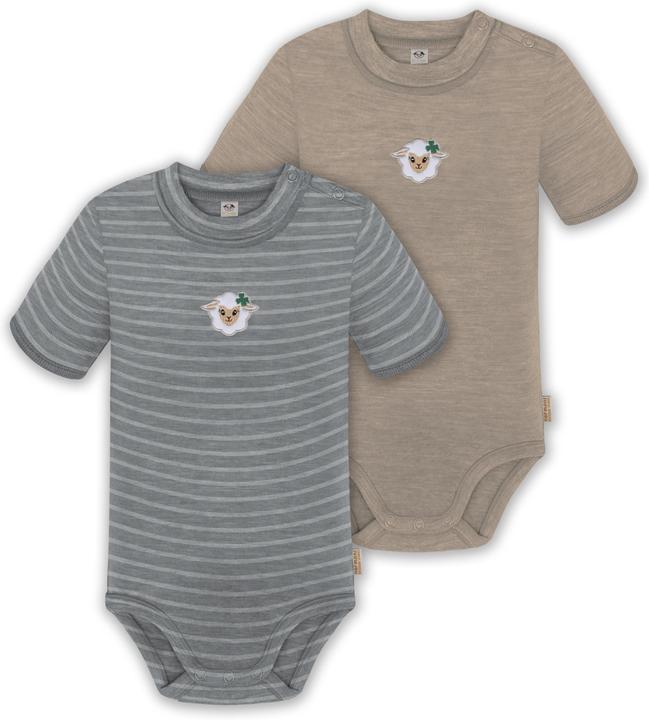 Produktbild Normani 2er Set Baby Merino Kurzarmbody „Tihoi" - 9317 (56)