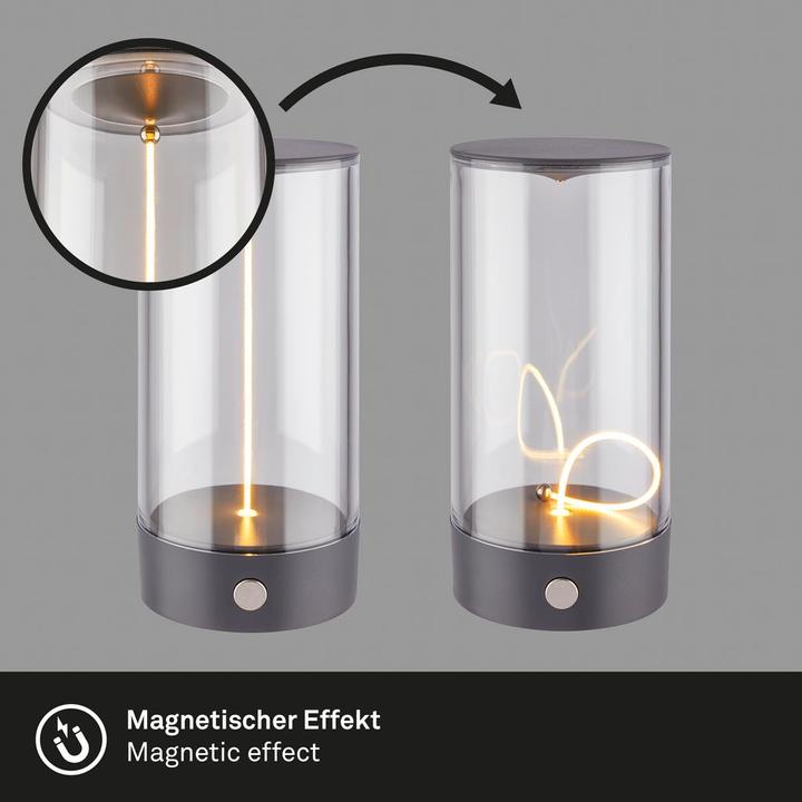 Image du produit Briloner WIGGLE Akku Tischleuchte mit Lichtfaden - Anthrazit